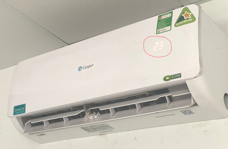 Cục nóng máy điều hòa Casper lắp đặt ngoài trời